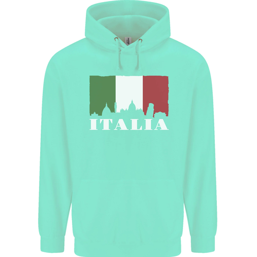 Italy Skyline Italian Flag Childrens Kids Hoodie - Picture 28 of 83