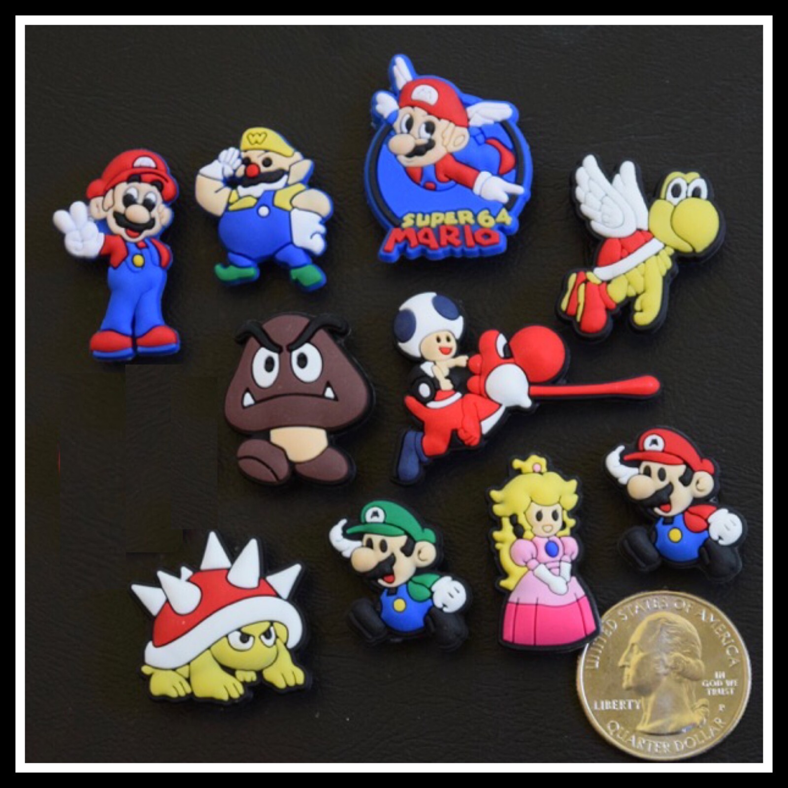 10 Shoe Charms for Crocs MARIO Video Game Luigi Wario Spiny Yoshi Peach  Toad | eBay