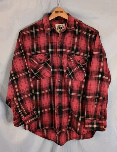 BurryLane Clothing Red Plaid Flannel Shirt Men's Size XL 100% Cotton - 第 1/2 張圖片