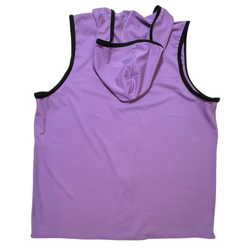 WEISSMAN Unisex Lavender Hooded Dance Vest Size XXLC Zipper Hip Hop Costume NEW - Picture 2 of 9