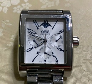 oris rectangular complication moonphase