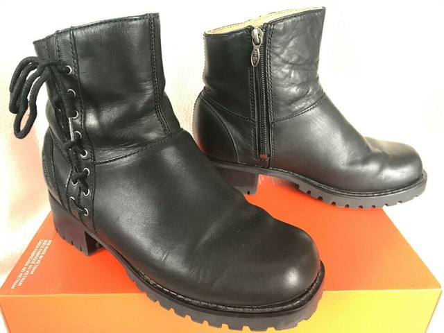 leather biker boots size 6