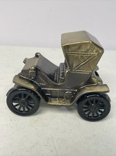 1904 Antique Auto Pillbox Coupe Metal Coin Bank Banthrico Inc Chicago USA