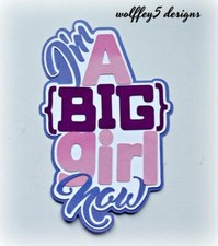 CRAFTECAFE GIRL TITLE premade paper piecing scrapbook diecut piece page album 3D