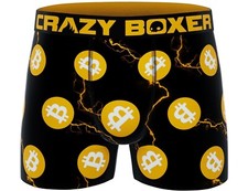 Bitcoin Underwear Mens X-Large 40-42 Crazy Boxer Briefs Cryptocurrency Fun Gift