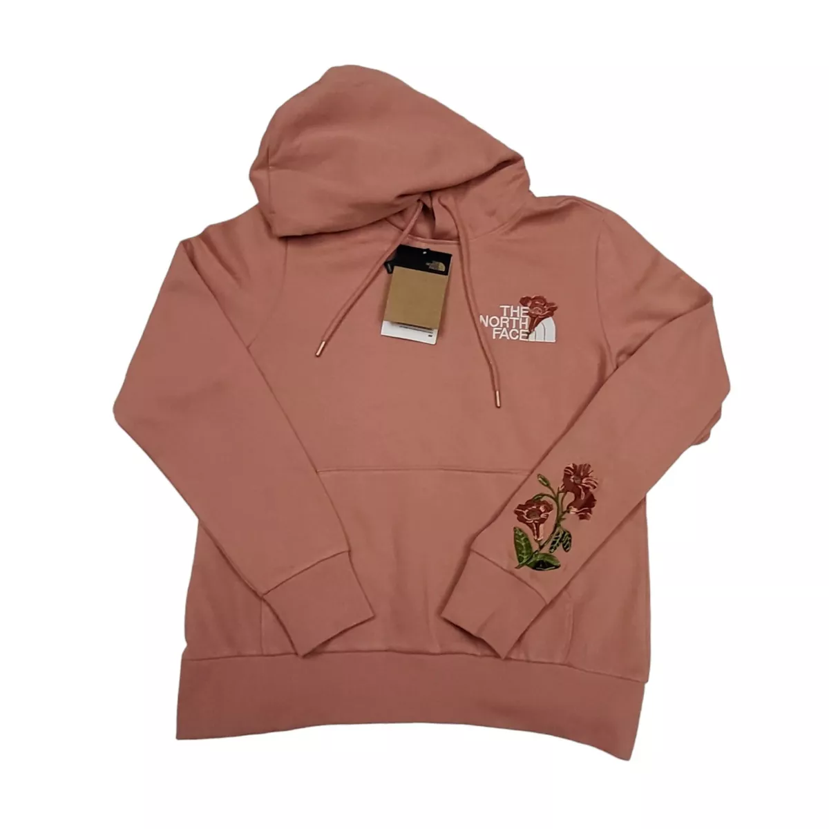 Pink clay north online face hoodie