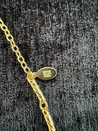 Designer Nolan Miller CZ Träne & Gold Gliederkette 17" Zoll 14K Gold - Bild 4 von 7