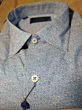 NWT David Donahue Men's Size L Long Sleeve Button Down Shirt Fancy Meteorite Lik