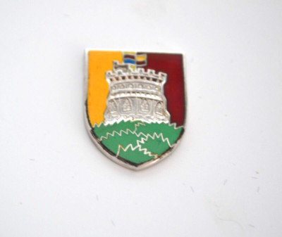 Vintage Danbury Mint Heraldic Shield King George V Solid Silver & Enamel 1983