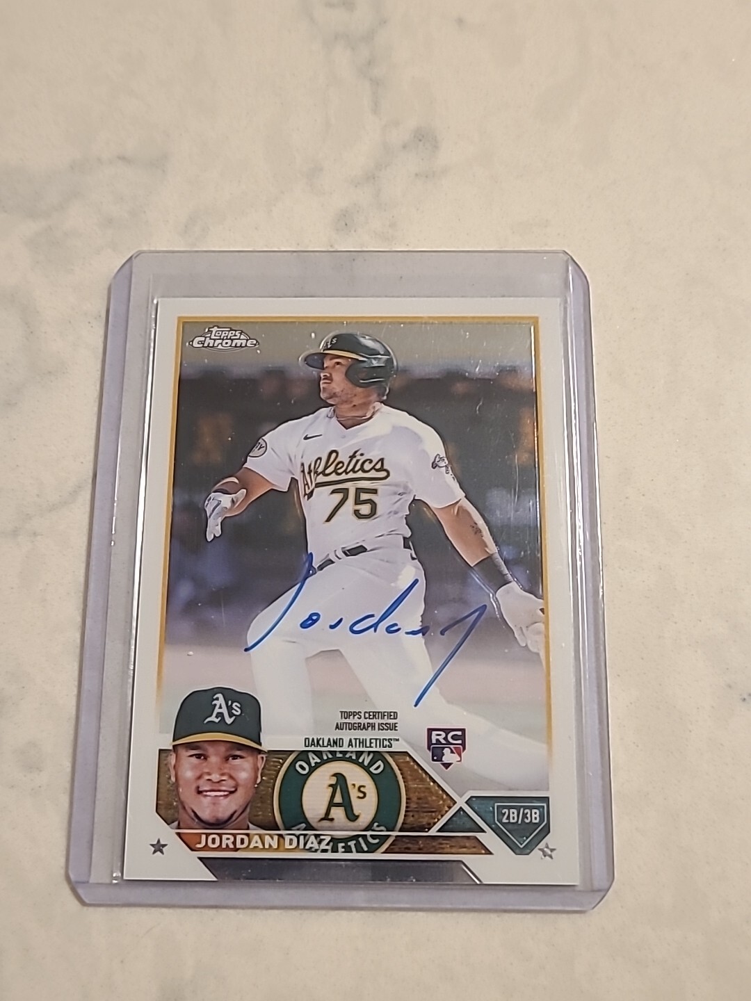 2023 Topps Chrome Jordan Diaz Rookie Chrome Autograph #RA-JDI ATHLETICS 