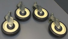 Lot of 4 P H Casters Round Stem Swivel Medium Duty Caster 4" x 1.25" Z20R154CLDE
