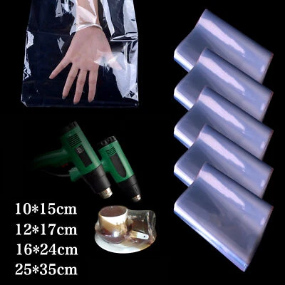 Multi-size Transparent Shrink Wrap Bag Film Heat Seal Pouch Gift Packing 100Pcs