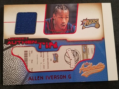 allen iverson jersey card