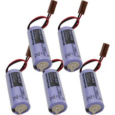 5Pcs BR-AG Battery 3V 1800mAh PLC CNC Battery Non-rechargeable Battery w/ plug