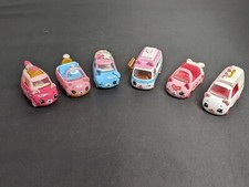 Shopkins Cutie Cars DieCast Metal  Plastic 2  Car Vehicles W/Drivers Lot of 6