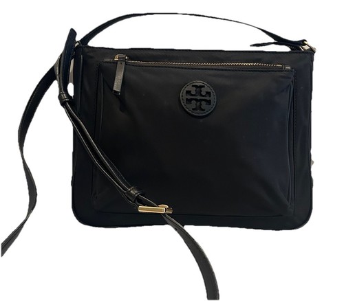 Tory Burch Black Nylon & Leather Handsfree Cross Body Messenger Bag / Handbag - Picture 6 of 24