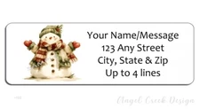 Stunning Snowman Personalized Return Address Labels Christmas Address Labels