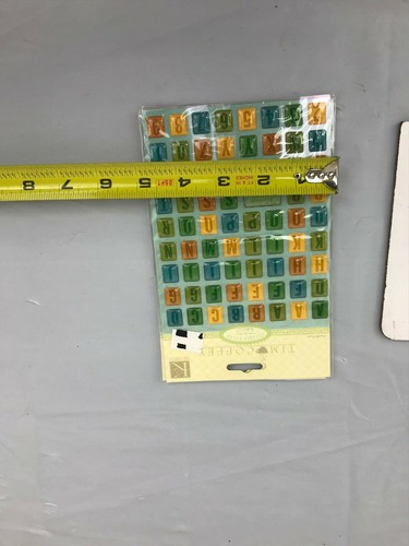 K & CO Tim Coffey Epoxy Alphabet Stickers Clearly Yours NIP - Picture 3 of 5