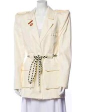 New Adidas X Ivy Park Ivory Cotton Blazer / Suit / Jacket Size L Rrp £220 Bnwt
