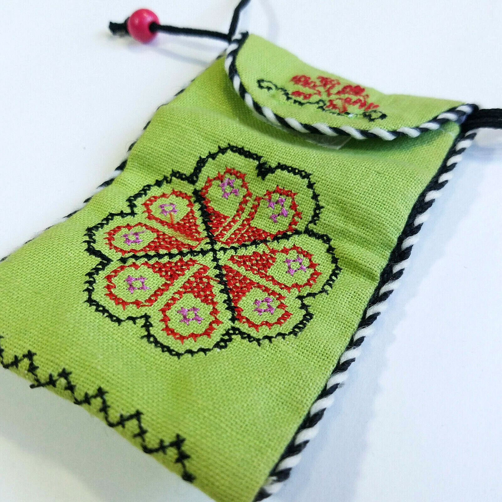 SaPa Tribal Hmong Handmade  Brocade Cotton Wallet Coin Accessory Pouch Souvenir