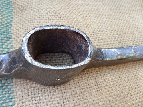 HUGE 3, LB ANTIQUE HAND FORGED AXE HEAD PICKAXE HATCHET ADZE MATTOCK PICK PECKER - Picture 8 of 11