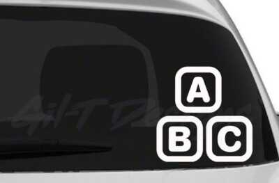 ABC Blocks Vinyl Decal Sticker, Alphabet Blocks, Children, Kids, School ...