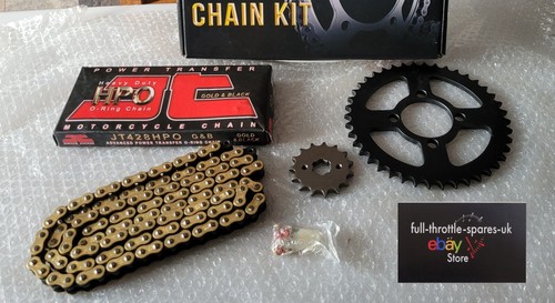 Kettensatz Honda XLR 125 R (JD16) 98-99, DID SPEZIAL Verstärkt, Gold, Clip