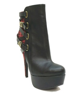 platform faux leather boots