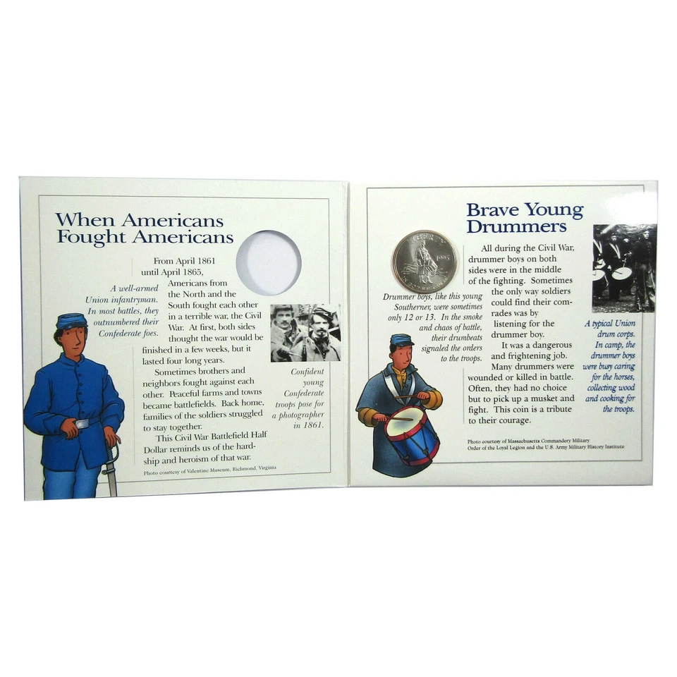 🇺🇸 1995-S Young Collector's Edition Civil War Battlefield Clad Half Dollar USA - Image 3 of 4