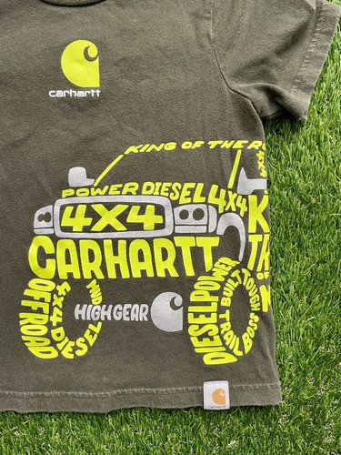 Carhartt Kids Overalls Size 4T Denim Blue With Carhartt Kids T-Shirt Size 4t - Picture 10 of 13