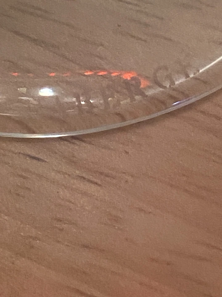 Faberge Xenia Yellow Crystal Wine/Water Glass Goblet - Image 2 of 2