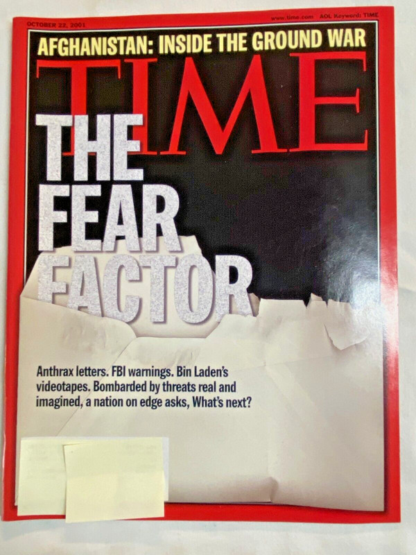 Time Magazine October 22 2001 Rumors of War Bioterrorism Afghanistan 9/11-M281