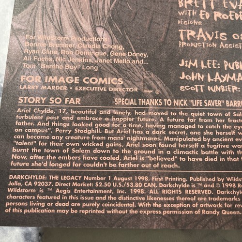 Darkchylde The Legacy Comic Book Issue #1 Image Comics 1998 - Picture 8 of 13