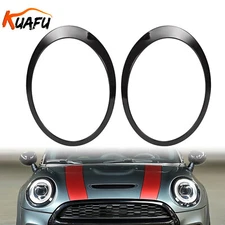 KUAFU For Mini Cooper R55 R56 2007-2015 Headlight Trim Ring Bezel Cover 2 PCS