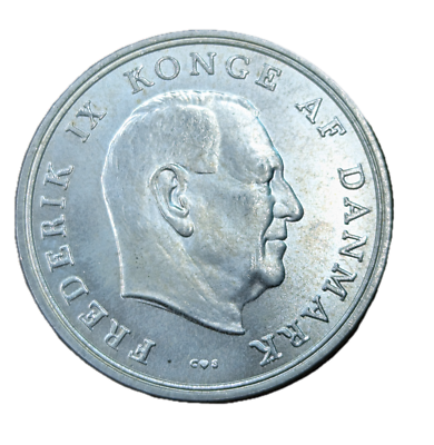 1964 Denmark 5 Kroner Silver Coin | eBay