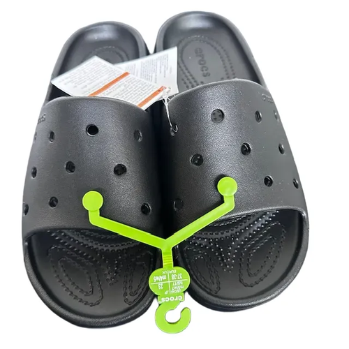 Crocs Classic Sandal V2 Black Straps Shoes Womens Size 7 - Mens 5 NEW - Picture 2 of 5