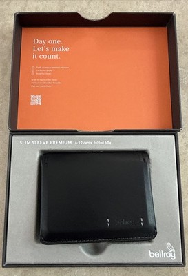 Bellroy  Slim Sleeve Premium Wallet - Black - NEW OPEN BOX