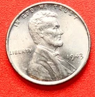 1943-P Lincoln Wheat Cent Penny GEM BU From an Original Bank Roll