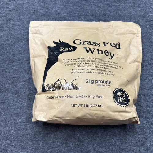 Raw Grass Fed Whey 5LB - Happy Healthy Cows, COLD PROCESSED Undenatured 100%