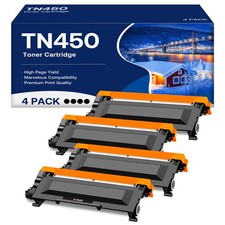 TN450 High Yield Toner Cartridge 4-Pack for Brother TN-450 TN420 Compatible