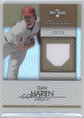 2012 Topps Triple Threads Unity Relics Sepia 15/27 Dan Haren #TTUR-11 0a1