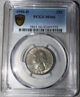 1956-D Washington Quarter 25C Silver 0.9 Business Strike PCGS MS66