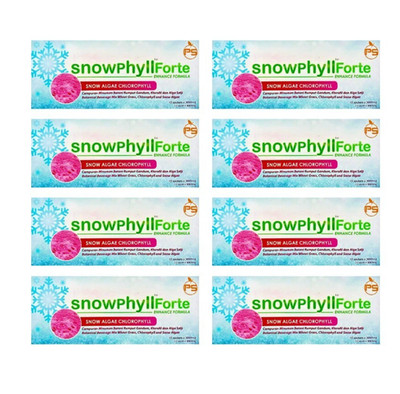 8 Pack Phytoscience Snowphyll Forte Snow Algae Chlorophyll Mulberry Stem Cell