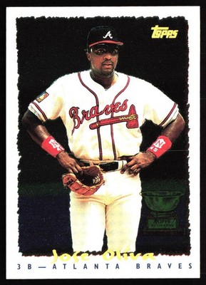 1995 Topps #247 Jose Oliva CyberStats (Spectralight)