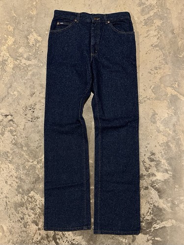 Vintage 90s Lee Jeans Regular Fit Bootcut Dark Blue Denim 32x34 NWT Dark Wash - Picture 2 of 12