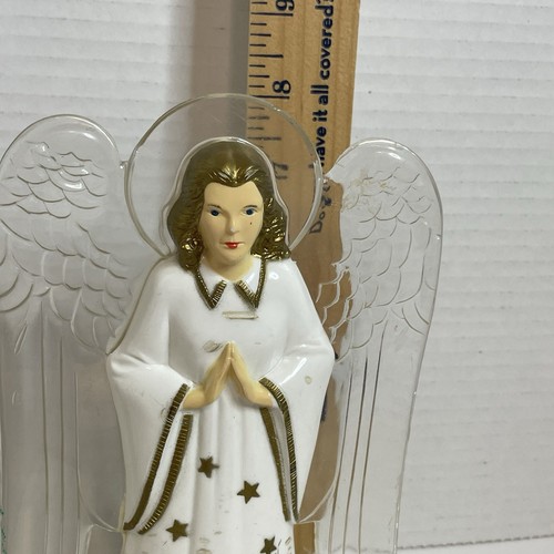 Vintage 1950er Royalite Hartplastik beleuchteter Weihnachtsbaum Engel Topper 8,5" hoch - Bild 8 von 10