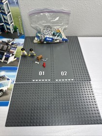 LEGO City Police Station 7498 Manuals, Base Plate, Some Figures & Random Pieces