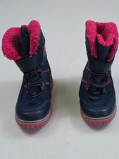 Totes Girls Navy  Pink Insulated Winter Boots Size 12 With Fleece Lining  Velc