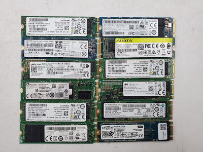 LOT OF 16  MIX BRAND 128GB SSD SATA M.2 INTERNAL SOILD STATE DRIVE (M238)