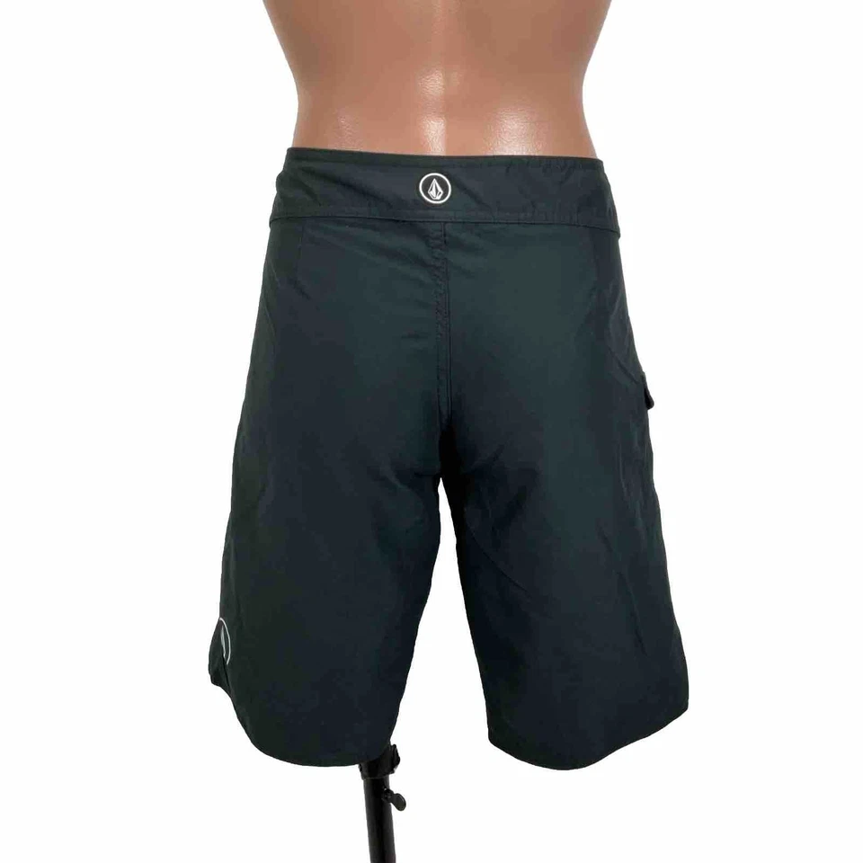 Y2K Volcom Women's Board Shorts Size 11 Black White Lace Up Boardshorts VTG - Image 3 of 4